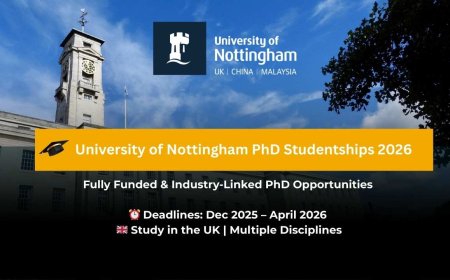 The University of Nottingham UK Invites Application for 22 PhD Studentship Positions