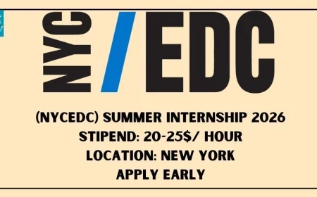 NYC Economic Development Corporation (NYCEDC) Summer Internship 2026 (Stipend $20–$25 Per Hour)