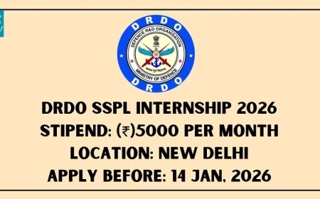DRDO SSPL Paid Internship 2026: Eligibility, Selection Process, and Application Details