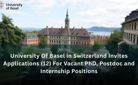 University Of Basel in Switzerland Invites Applications (12) For Vacant PhD, Postdoc and Internship Positions