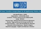 Green Transition Analyst at UNDP [Open for all Applicants], Pristina, Kosovo