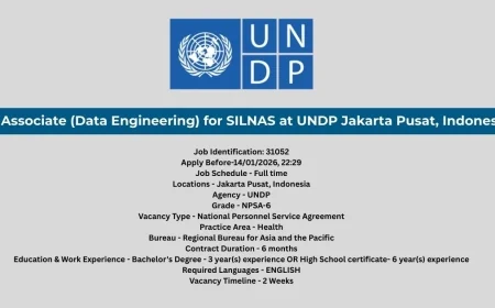 IT Associate (Data Engineering) for SILNAS at UNDP [Jakarta Pusat, Indonesia]