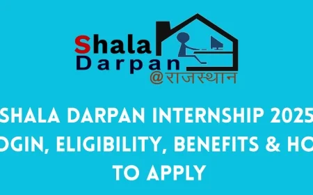 Shala Darpan Internship 2025: Login, Eligibility, Benefits & How to Apply