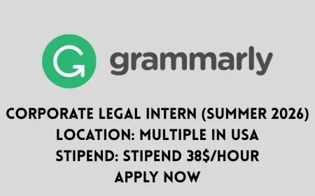 Corporate Legal Intern (Summer 2026) at Grammarly (USA) Stipend 38$/Hour