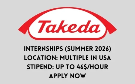Takeda Opens Summer 2026 Internships Pay Up to $46/hour
