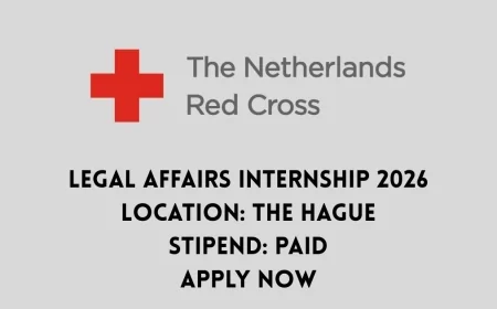Red Cross Netherlands Invites Applications for Legal Affairs Internship 2026 in The Hague