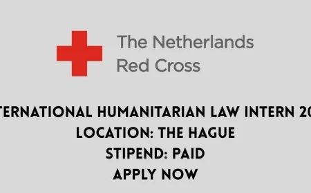 Red Cross Netherlands Invites Applications for International Humanitarian Law Intern 2026 in The Hague