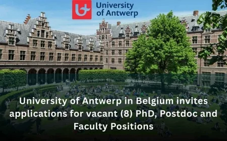 University of Antwerp in Belgium invites applications for vacant (23) PhD, Postdoc and Faculty Positions