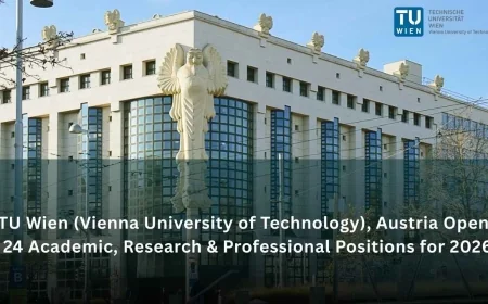 TU Wien (Vienna University of Technology), Austria Opens 24 Academic, Research & Professional Positions for 2026