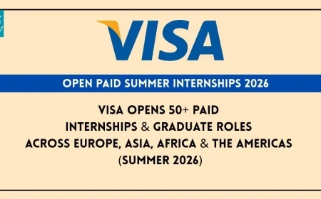 Visa Opens 50+ PAID Internships & Graduate Roles Across Europe, Asia, Africa & the Americas (Summer 2026)