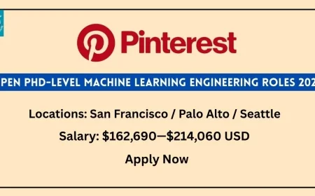 Pinterest Opens PhD-Level Machine Learning Engineer Roles for University Graduates in the USA (2026)