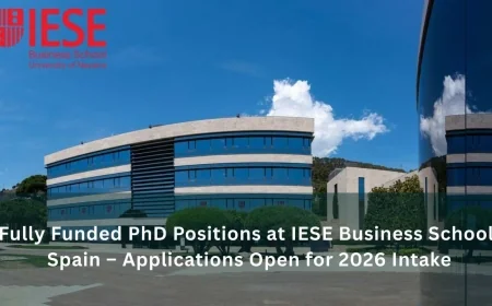 Fully Funded PhD Positions at IESE Business School, Spain – Applications Open for 2026 Intake
