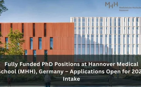 Fully Funded PhD Positions at Hannover Medical School (MHH), Germany – Applications Open for 2026 Intake