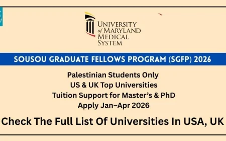 Sousou Graduate Fellows Program (SGFP) 2026: Tuition Support for Palestinian Master’s & PhD Students in the US and UK