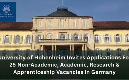 University of Hohenheim Invites Applications For  25 Non-Academic, Academic, Research & Apprenticeship Vacancies in Germany
