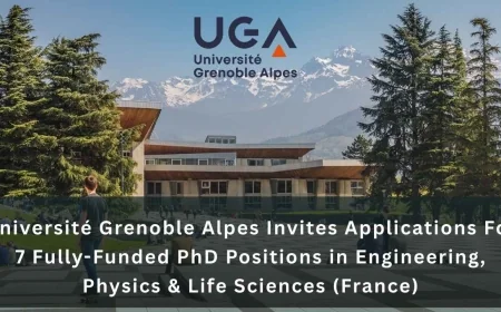 Université Grenoble Alpes Invites Applications For 7 Fully-Funded PhD Positions in Engineering, Physics & Life Sciences (France)