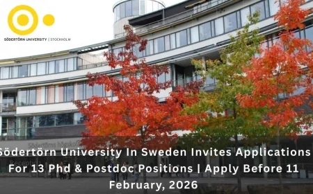 Södertörn University In Sweden Invites Applications For 13 Phd & Postdoc Positions | Apply Before 11 February, 2026