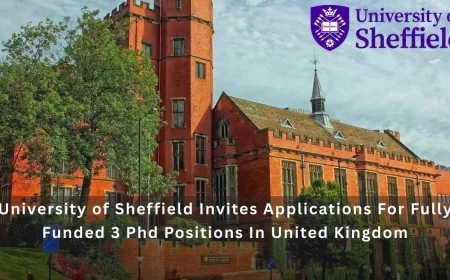 University of Sheffield Invites Applications For Fully Funded 3 Phd Positions In United Kingdom