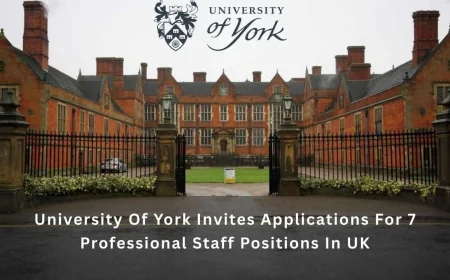 University Of York Invites Applications For 7 Professional Staff Positions In UK