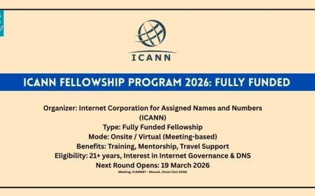 ICANN Fellowship Program 2026: Fully Funded Opportunity to Join Global Internet Governance (Apply from March 19)