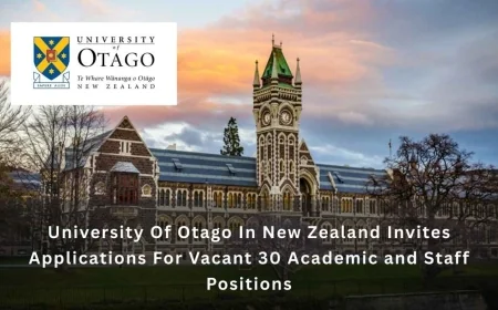 University Of Otago In New Zealand Invites Applications For Vacant 30 Academic and Staff Positions
