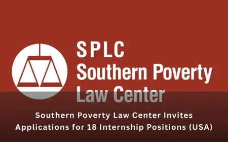 Southern Poverty Law Center Invites Applications for 18 Paid Internship Positions (USA)