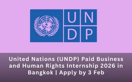 United Nations (UNDP) Paid Business and Human Rights Internship 2026 in Bangkok | Apply by 3 Feb
