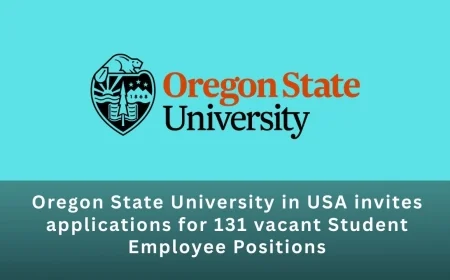 Oregon State University in USA invites applications for 131 vacant Student Employee Positions