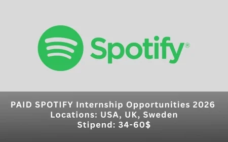 SPOTIFY Internship Opportunities 2026 (PAID)