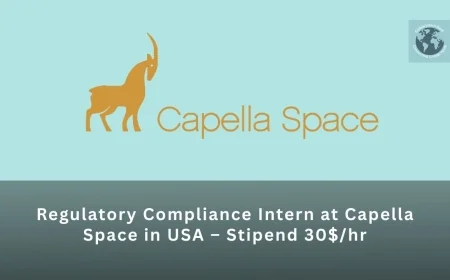 Regulatory Compliance Intern at Capella Space in USA – Stipend 30$/hr
