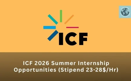 ICF 2026 Summer Internship Opportunities (Stipend 23-28$/Hr)