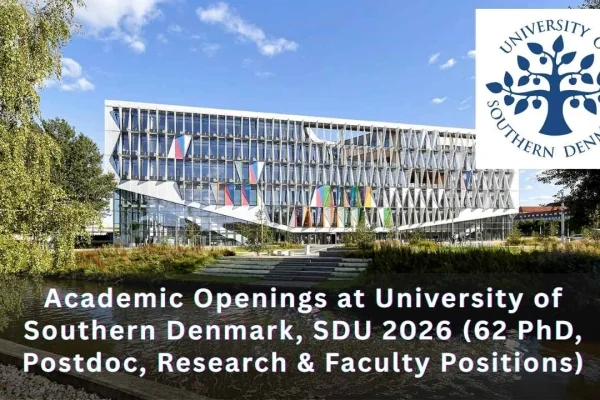 Academic Openings at University of Southern Denmark, SDU 2026 (62 PhD, Postdoc, Research & Faculty Positions)