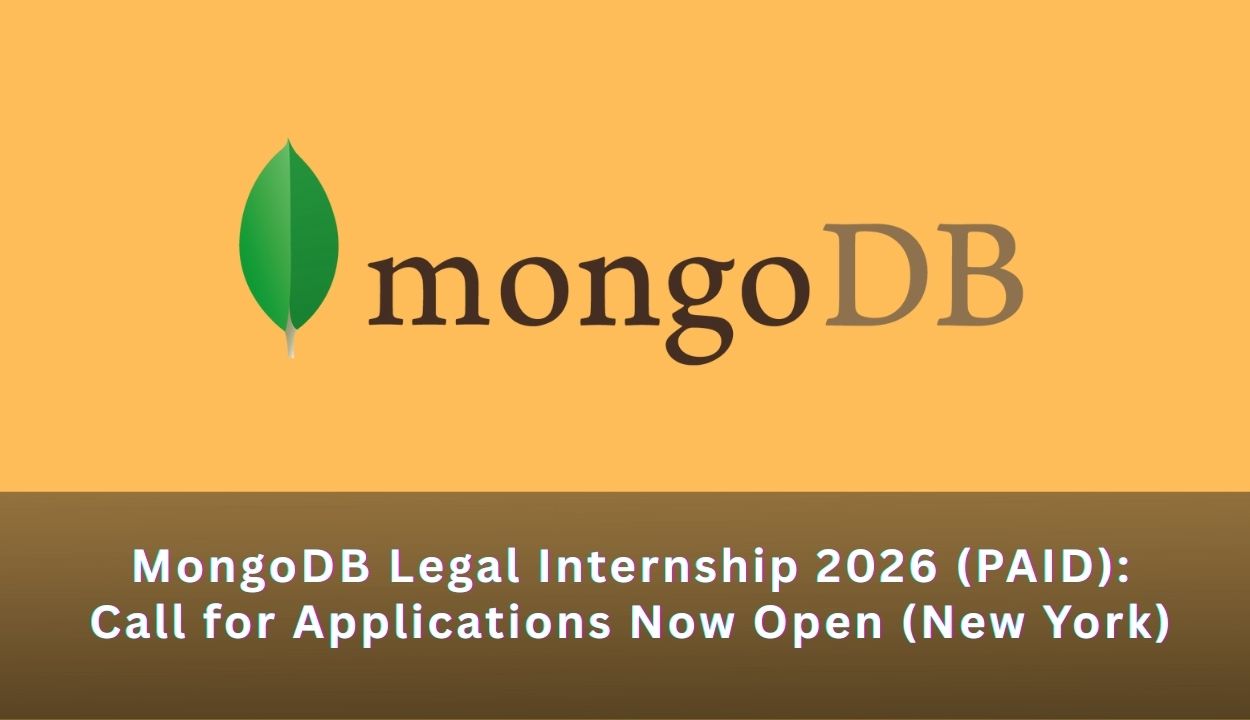 MongoDB Legal Internship 2026 (PAID): Call for Applications Now Open (New York)