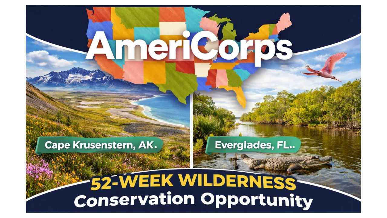 AmeriCorps Announces a 52-Week Natural Resource Management Assistant Opportunity Across Two U.S. National Parks