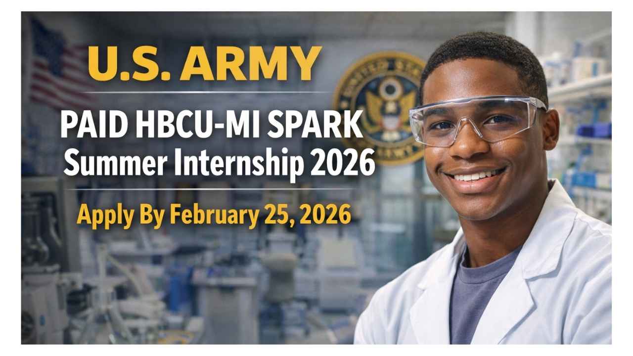 U.S. Army Opens Paid HBCU-MI SPARK Summer Research Internship for 2026