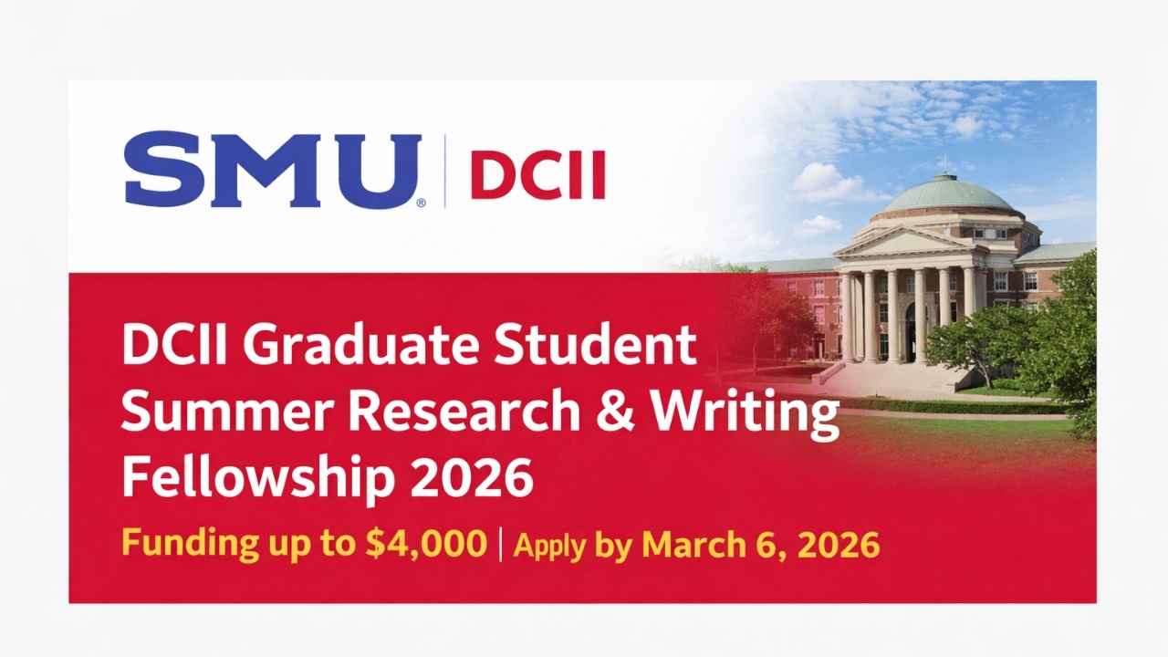 DCII Graduate Student Summer Research & Writing Fellowship 2026 (SMU) — Funding up to $4,000