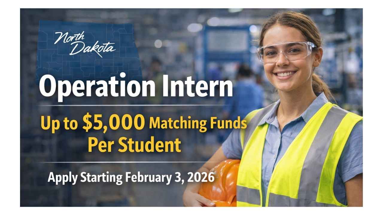 Operation Intern: North Dakota’s $5,000 Matching Grant Program to Expand Internships (2026–2027)