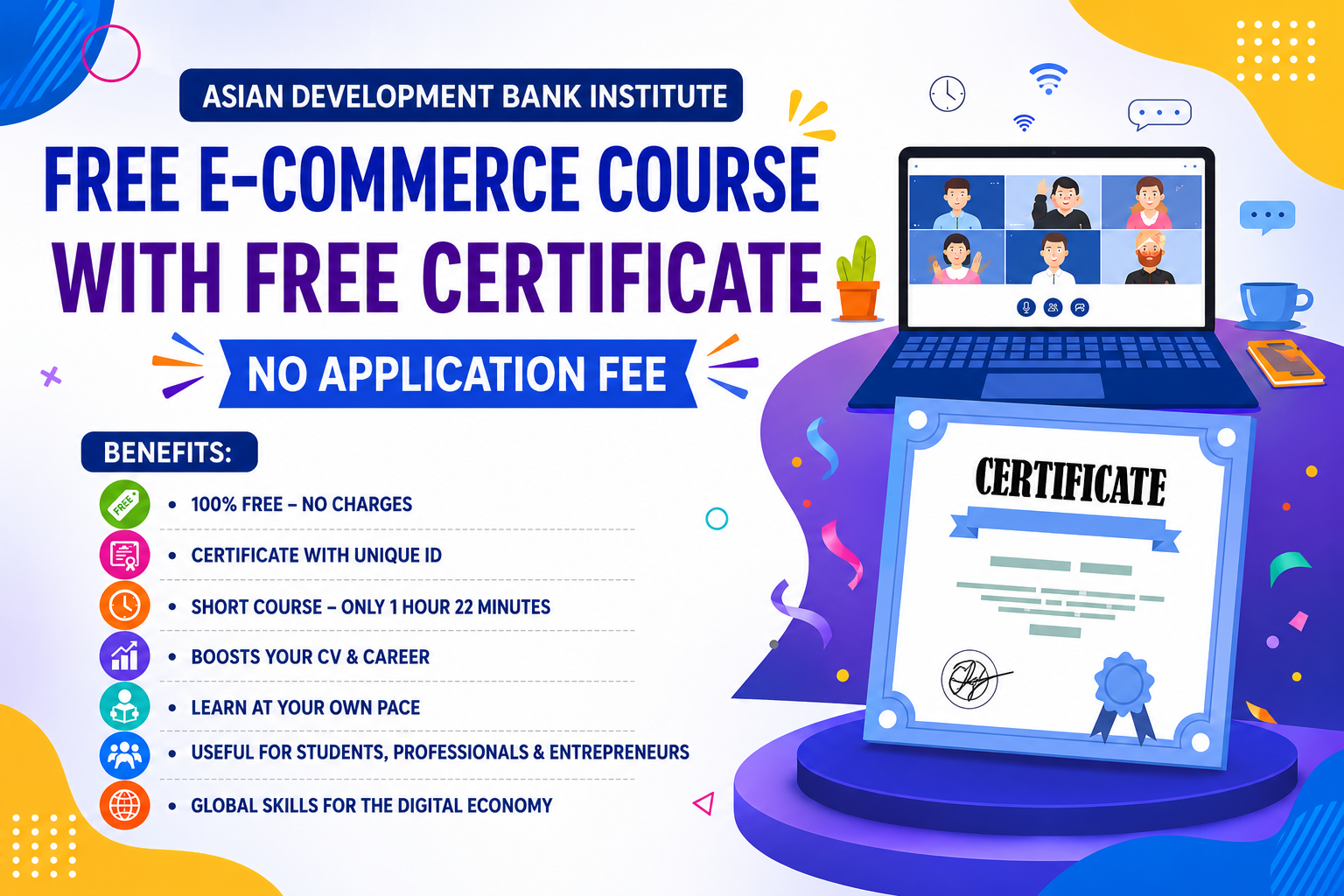 Free Online Certification Course – Asian Development Bank Institute ✅ No Application Fee